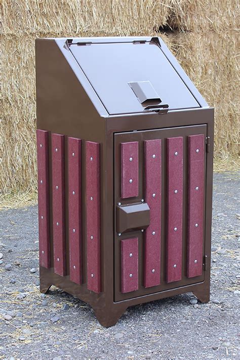 metal bear boxes|bear proof trash receptacles.